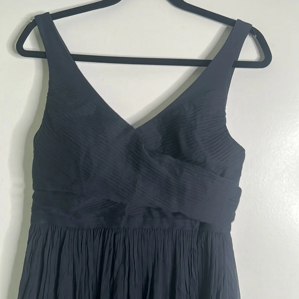 J crew navy blue slik maxi dress size 8p new - Picture 4 of 9